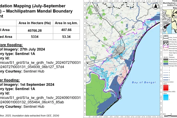 Flood extent mapping of Machilipatnam municipal area using satellite imagery